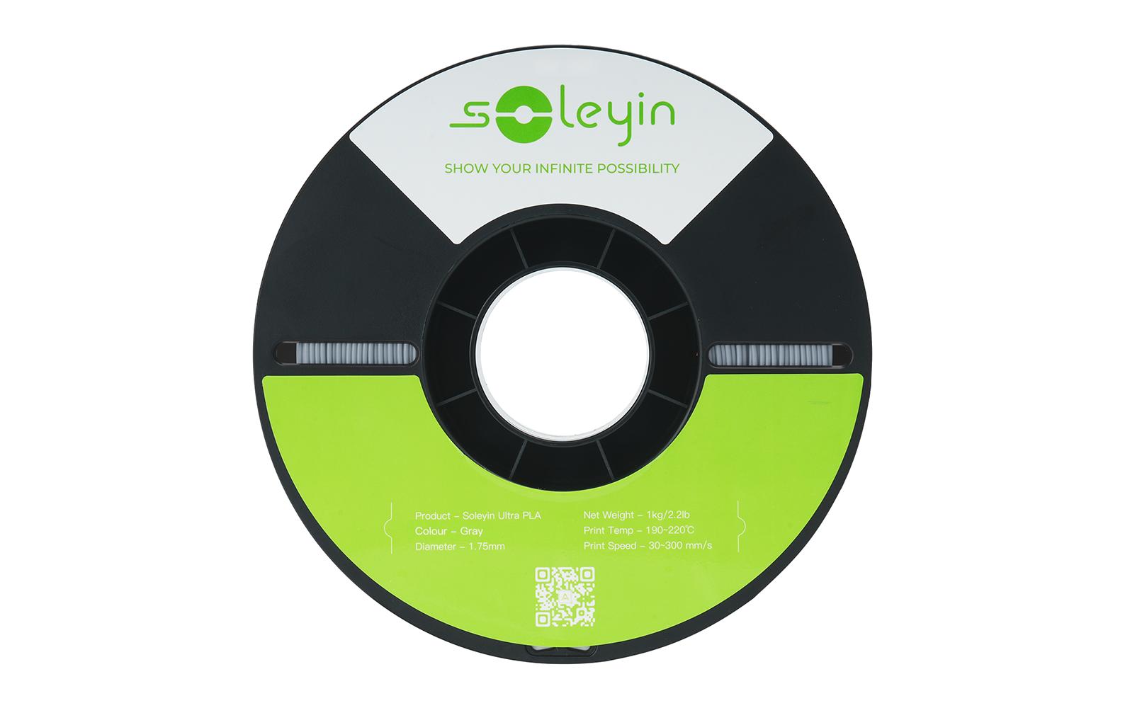 Creality 3D-Drucker-Filament Soleyin Ultra PLA 1,75 mm Grau, 1 kg