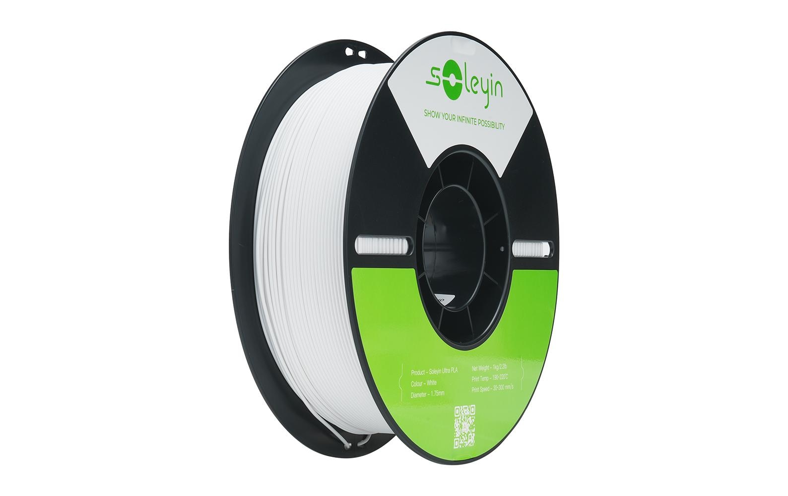 Creality 3D-Drucker-Filament Soleyin Ultra Hyper PLA 1,75 mm Weiss, 1 kg