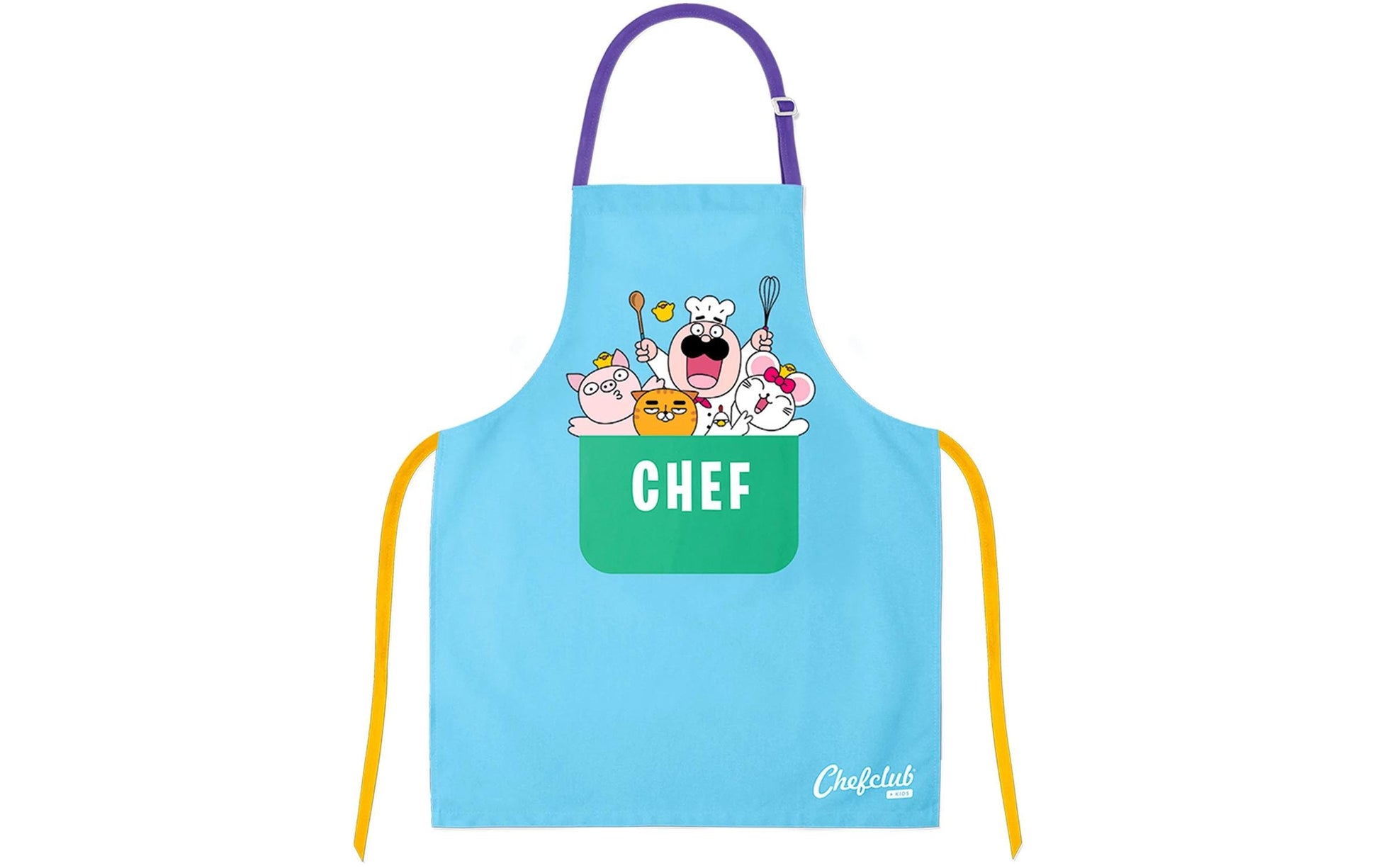 Chefclub Schürze für Küche – Baumwolle, Einheitsgrösse, Blau