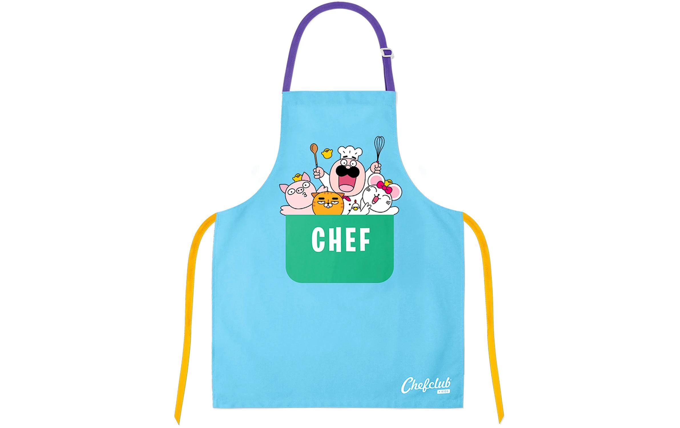 Chefclub Schürze für Küche – Baumwolle, Einheitsgrösse, Blau