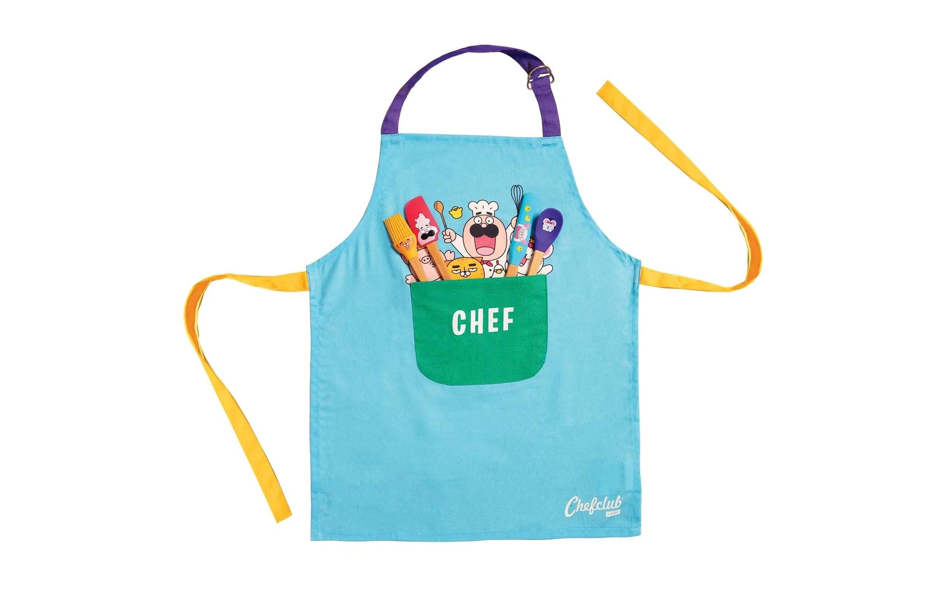 Chefclub Schürze für Küche – Baumwolle, Einheitsgrösse, Blau