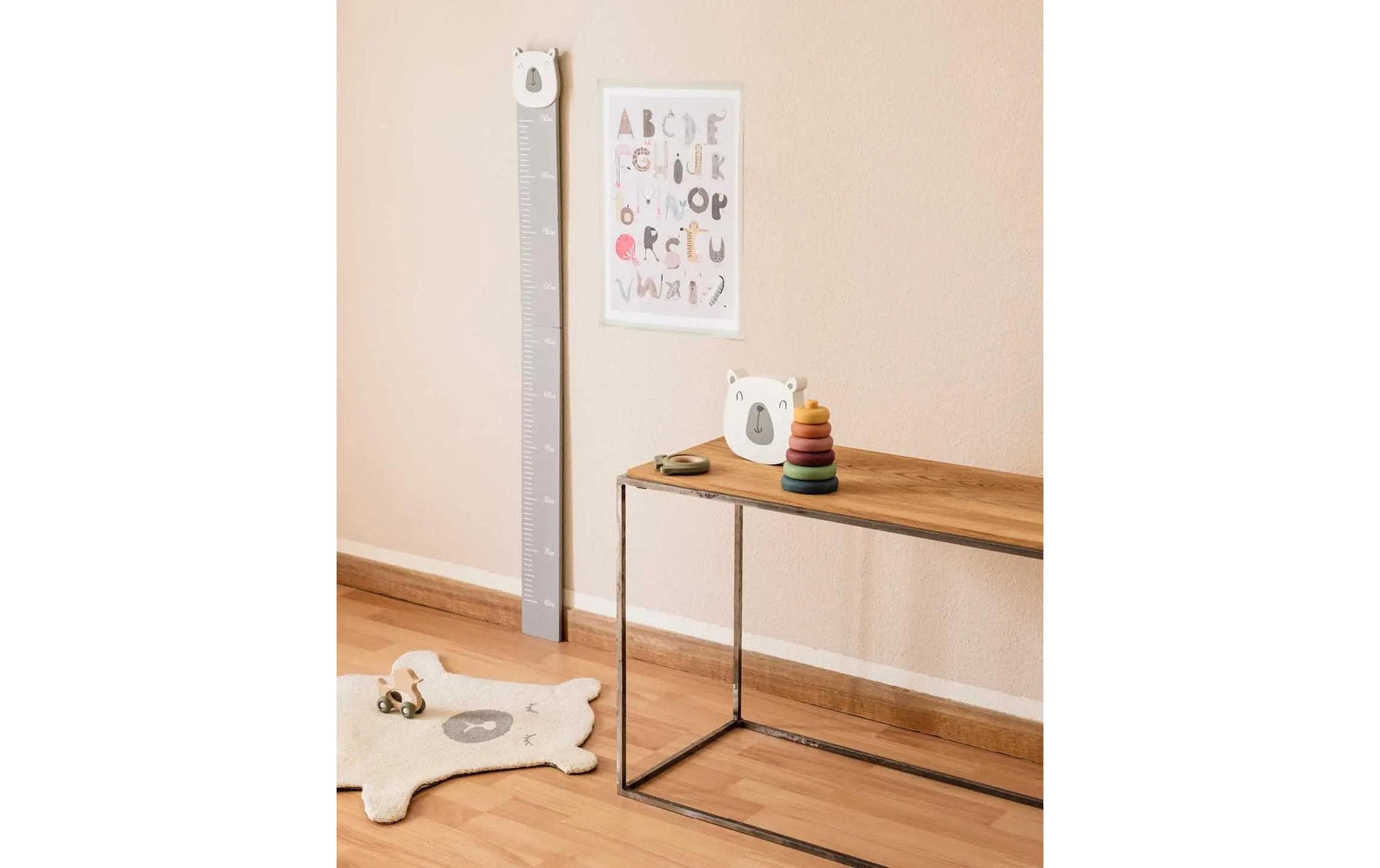 Esmée Messlatte – 60–150 cm – Wolle, Grau