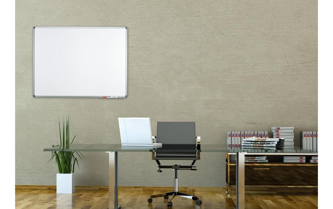 MAUL Whiteboard – 180 × 90 cm, magnetisch, Aluminiumrahmen, inkl. Stiftablage