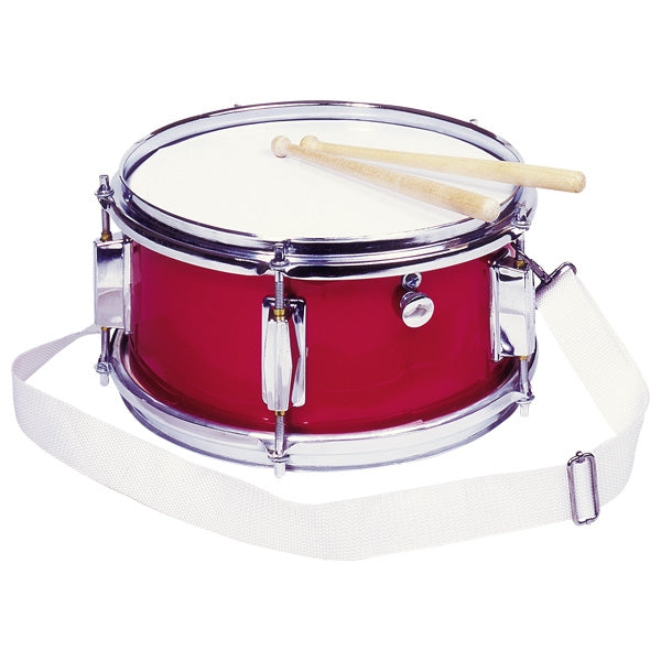 Goki 14013 Trommel – Snare – Ø 28 cm, H 14 cm – ab 3 J. – Blech – rot/weiss