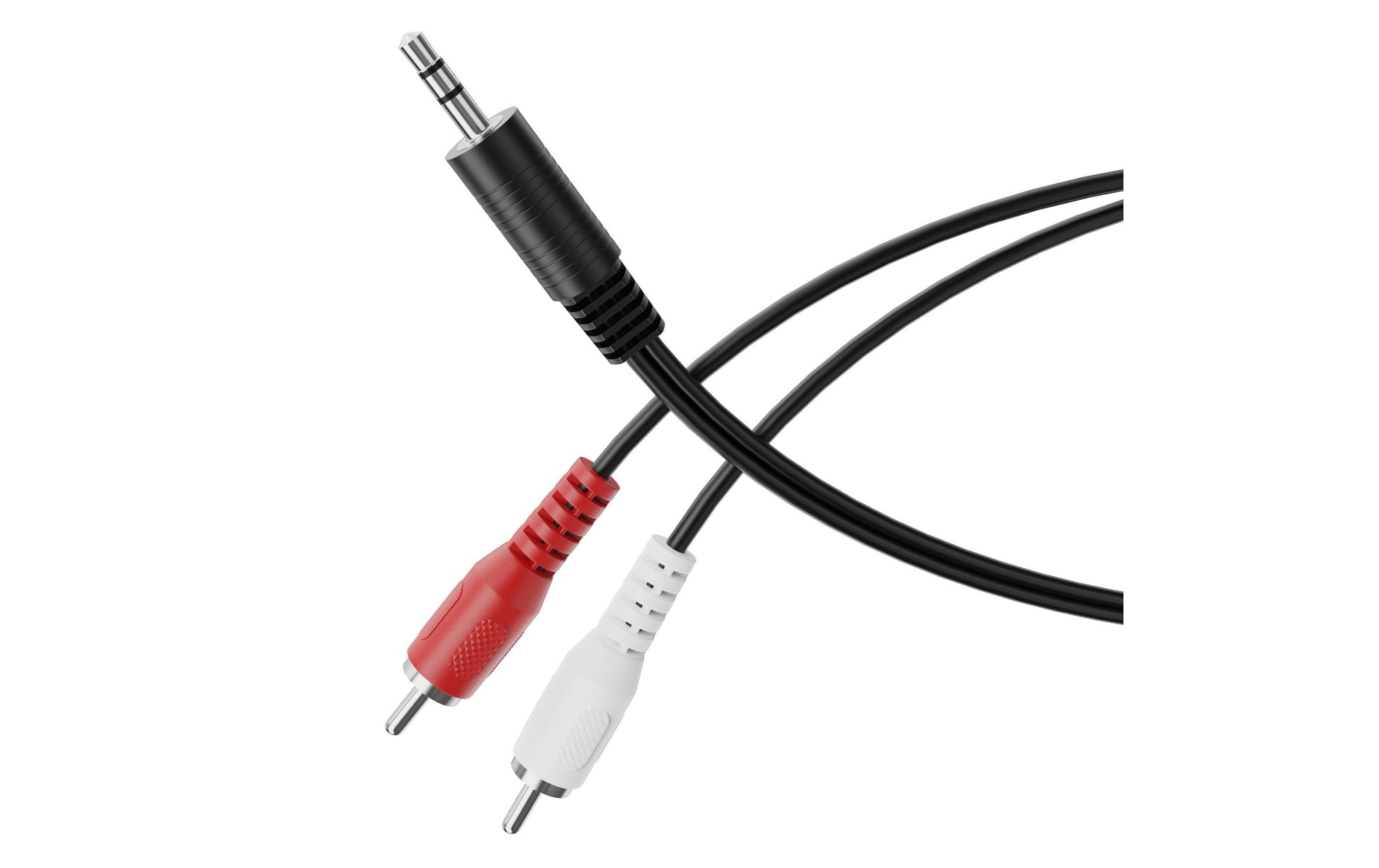 HDSUPPLY 3,5-mm-auf-2×-RCA-Adapterkabel – Stecker zu Stecker – 0,5 m