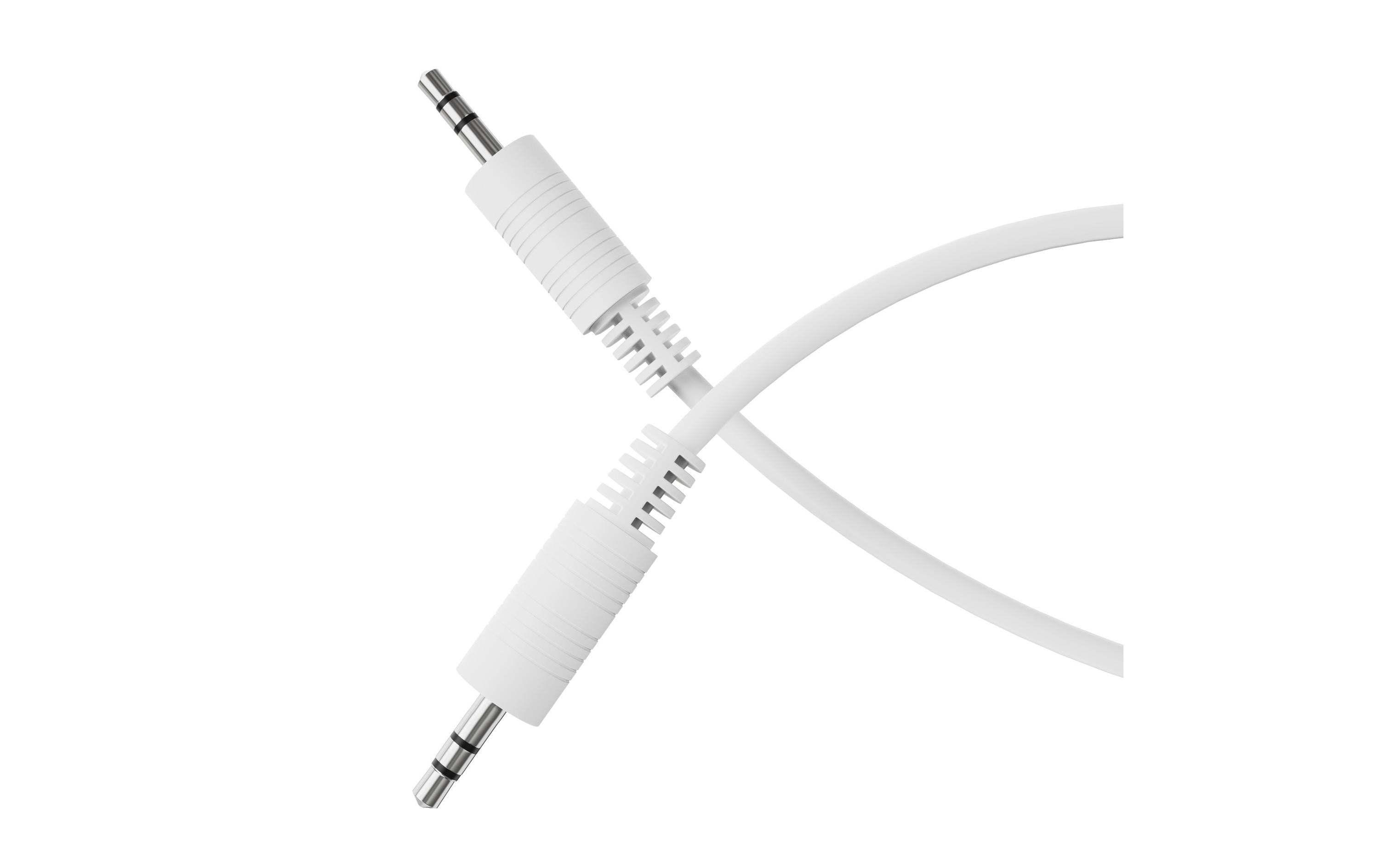 HDSUPPLY 3,5-mm-Klinkenkabel – Stecker zu Stecker – 0,25 m, Weiss