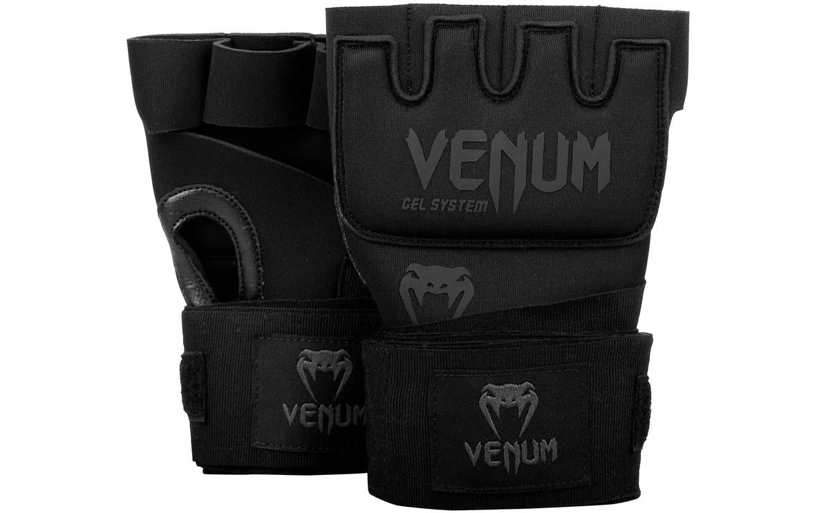 Venum Boxbandagen Kontact Gel Glove – Gr. M, 2 Stück – Spandex, Schwarz, 2,2 m, Daumenschlaufe