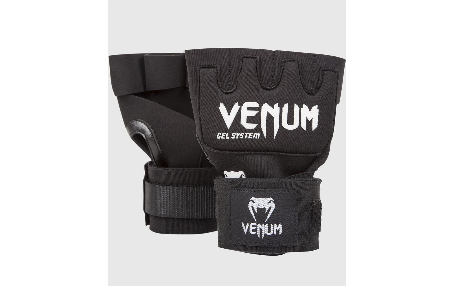 Venum Gel Boxbandagen – Grösse XS, 2 Stück – Spandex, Schwarz, mit Daumenschlaufe