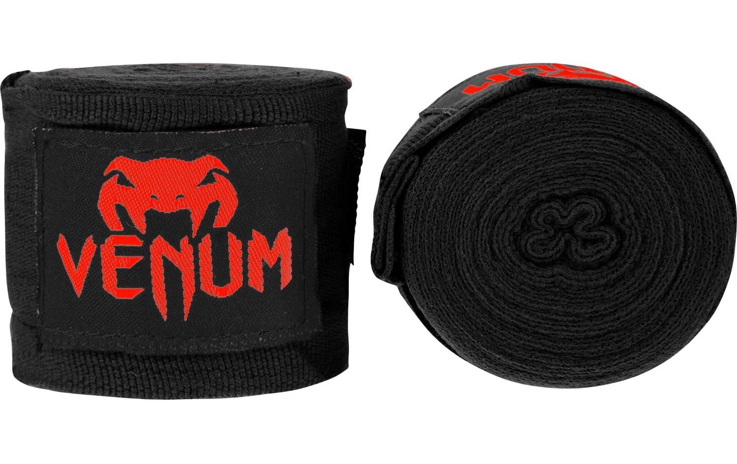 Venum Boxbandagen – 2,5 m, 2 Stück – Schwarz/Rot, Baumwolle