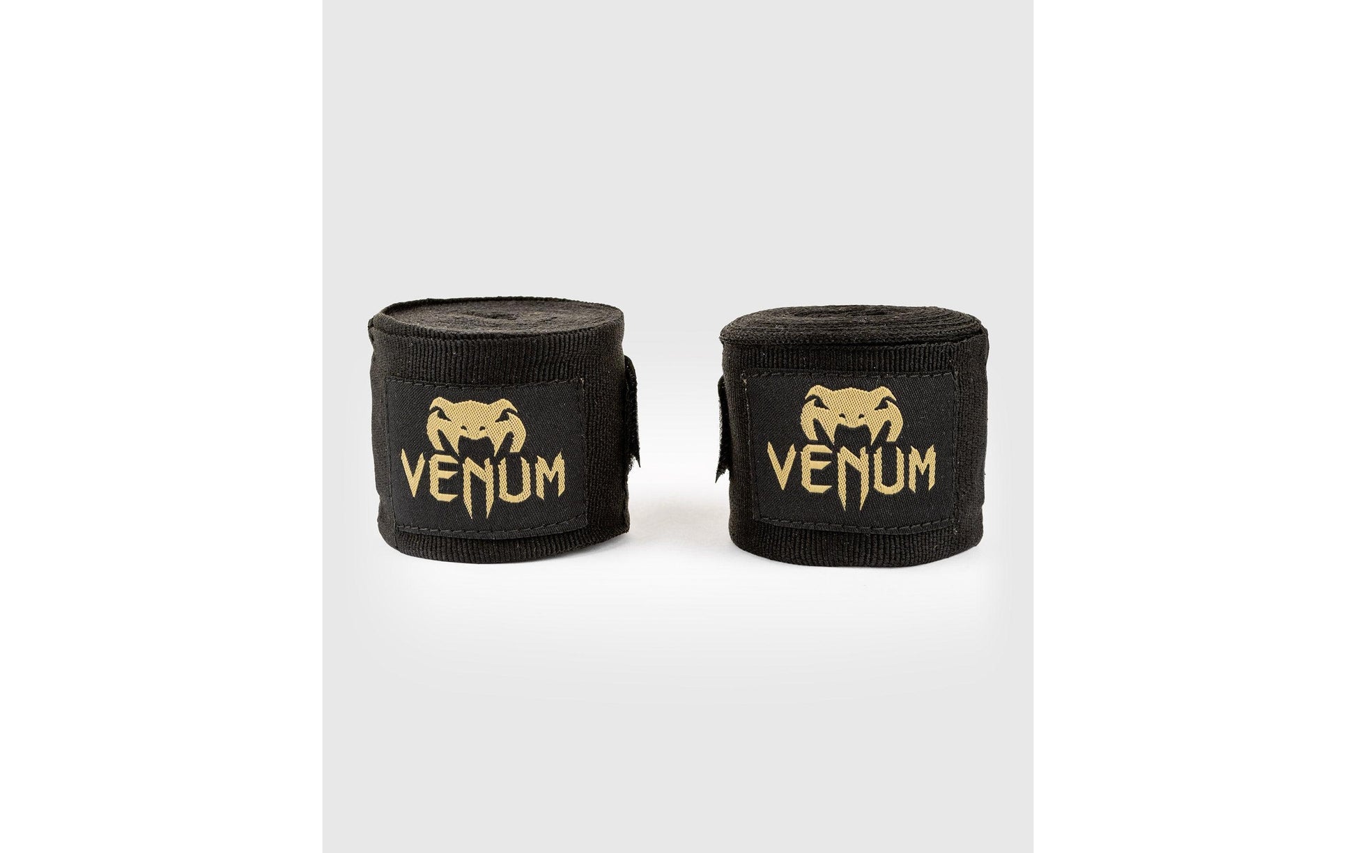 Venum Elastische Boxbandagen Kontact – 4,57 m, 2 Stück – Schwarz/Gold, Baumwolle