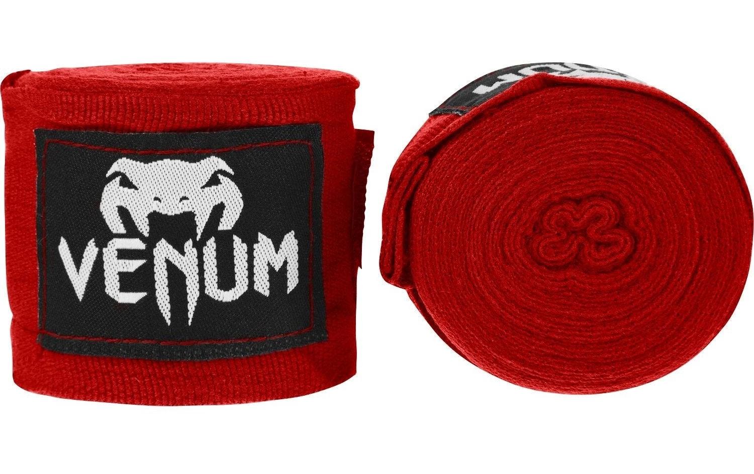 Venum Kontact Elastische Boxbandagen – 2,5 m – Rot, Baumwolle, waschbar bei 30 °C