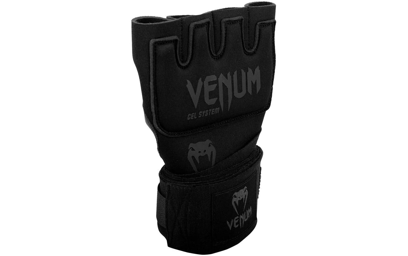 Venum Kontact Gel Boxbandagen – Grösse L, 2 Stück – Schwarz, Spandex, 220 cm, mit Daumenschlaufe