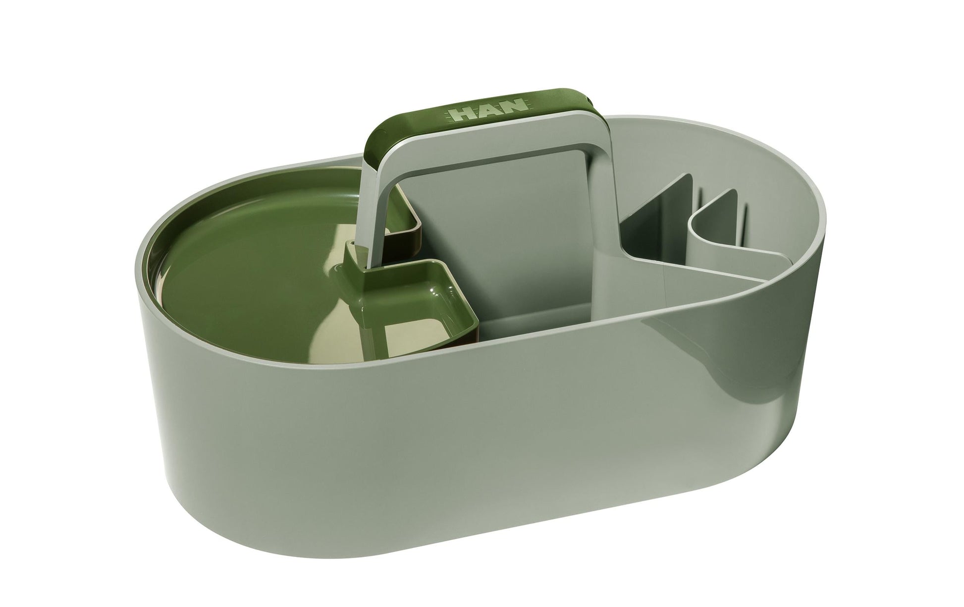 HAN Werkzeugkasten LOFT 1200-12 Aufbewahrungsbox – 10,5 l, mit Trennelement, hellgrün, ABS, B 330 × H 175 × T 180 mm