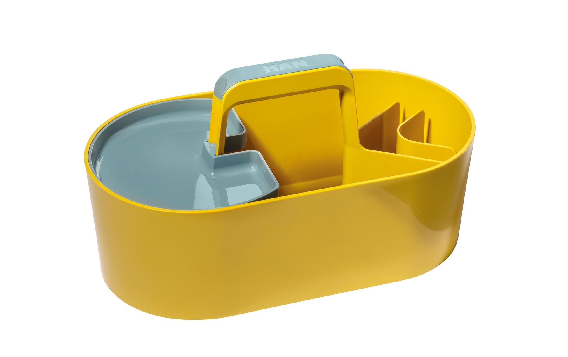 HAN Werkzeugkasten LOFT 1200-12 Aufbewahrungsbox – 10,5 l, mit Trennelement, Gelb, ABS, B 330 × H 175 × T 180 mm