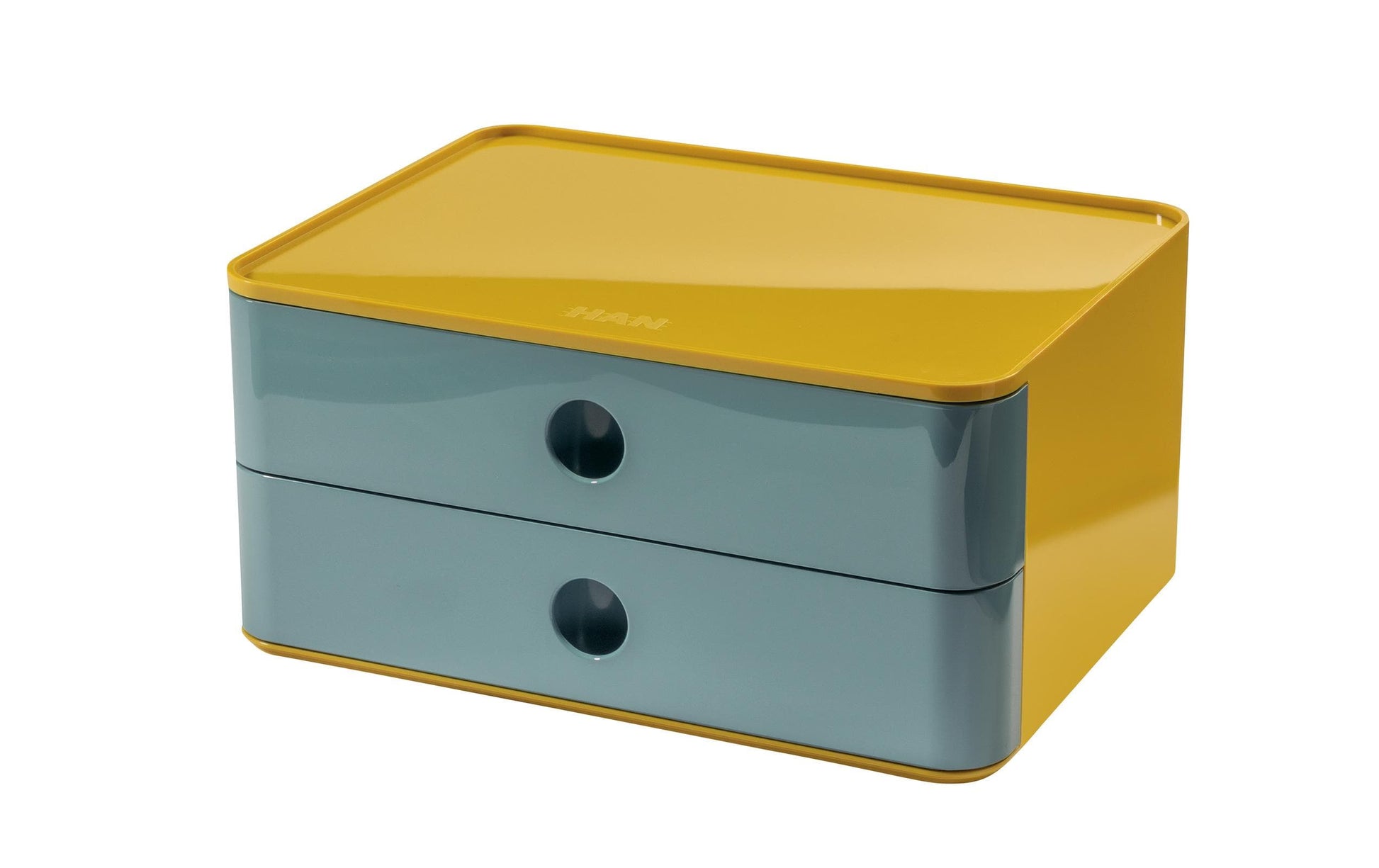 HAN Allison Smart-Box Plus Schubladenelement – 2 Schubladen, Blau, ABS, B 260 × H 125 × T 195 mm