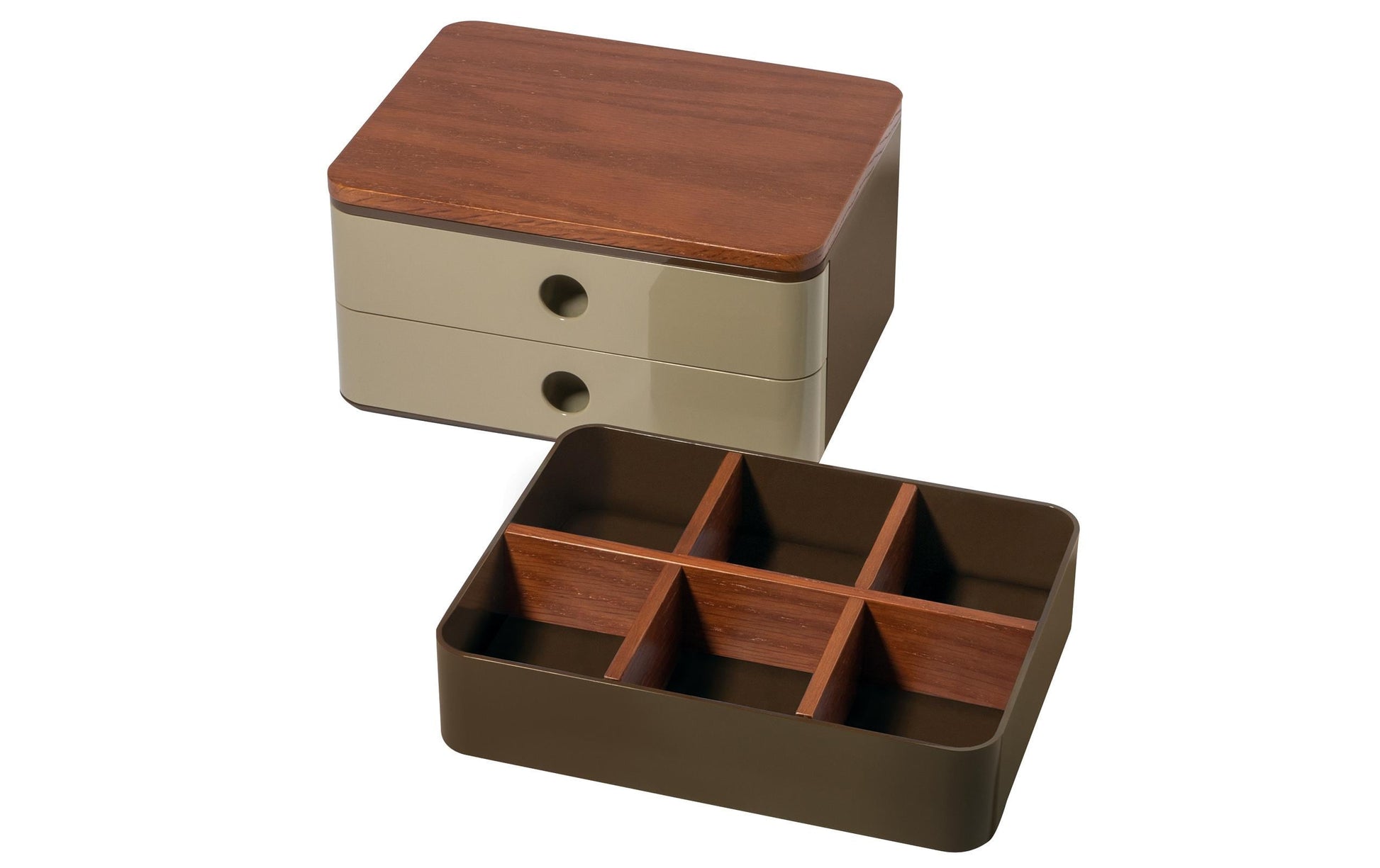 HAN Smart Organizer Allison 1110-42 Schubladenelement – 1 Schublade, Braun, ABS, B 260 × H 68 × T 195 mm