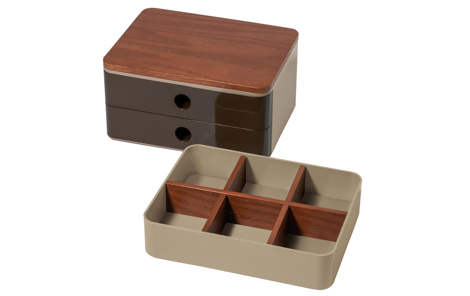 HAN Smart Organizer Allison 1110-43 Schubladenelement – 1 Schublade, beige, ABS, B 260 × H 68 × T 195 mm