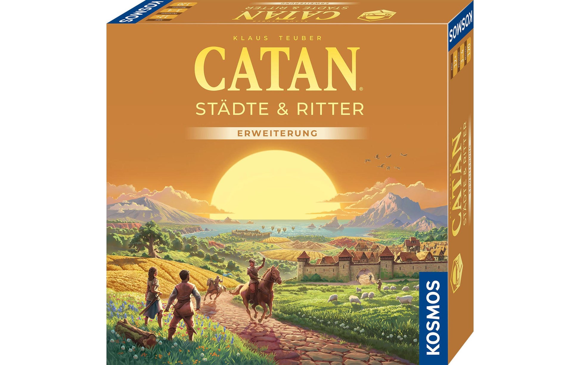 Kosmos CATAN Städte & Ritter – Erweiterung, für CATAN, 3–4 Spieler, ab 12 Jahren, 120 Min, DE