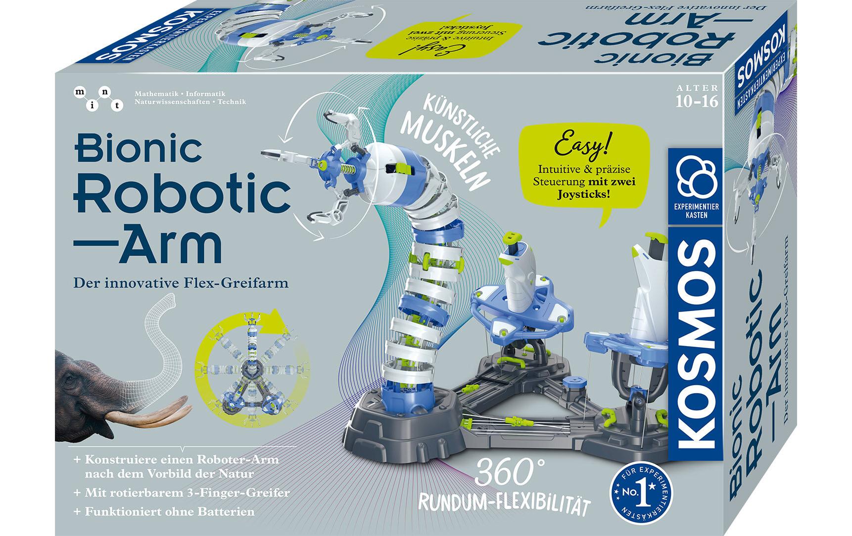 Kosmos Experimentier-Set – Bionischer Roboterarm, farbig illustrierte Anleitung, ab 10 Jahren