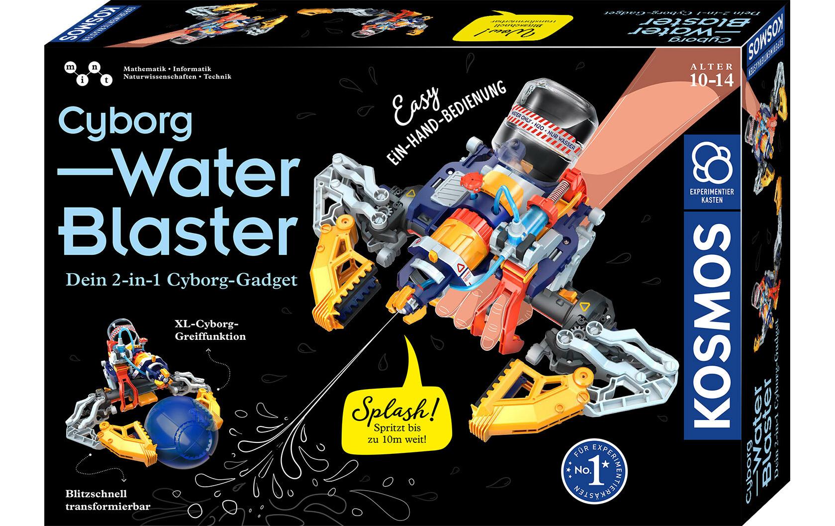 Kosmos Experimentier-Bausatz – Cyborg Water-Blaster, Hydraulik-Bausatz, ab 8 Jahren