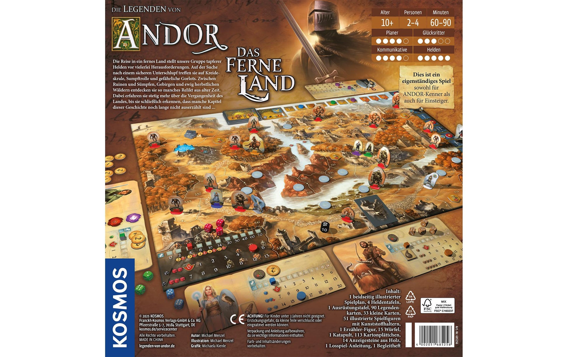 Kosmos Andor Das ferne Land – Kartenspiel, 2–4 Spieler, ab 10 Jahren, 90 Min., DE
