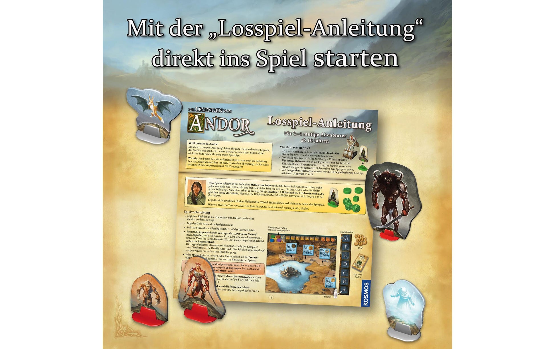 Kosmos Andor Das ferne Land – Kartenspiel, 2–4 Spieler, ab 10 Jahren, 90 Min., DE