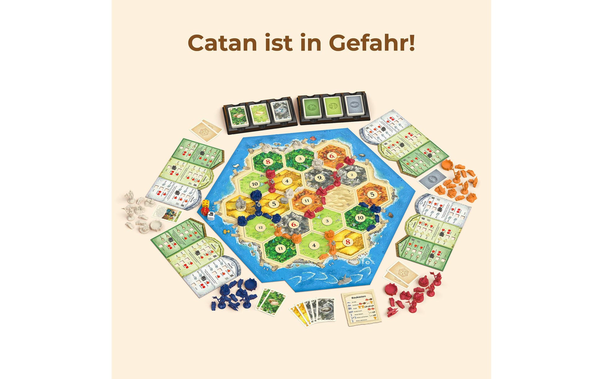Kosmos CATAN Städte & Ritter – Erweiterung, für CATAN, 3–4 Spieler, ab 12 Jahren, 120 Min, DE