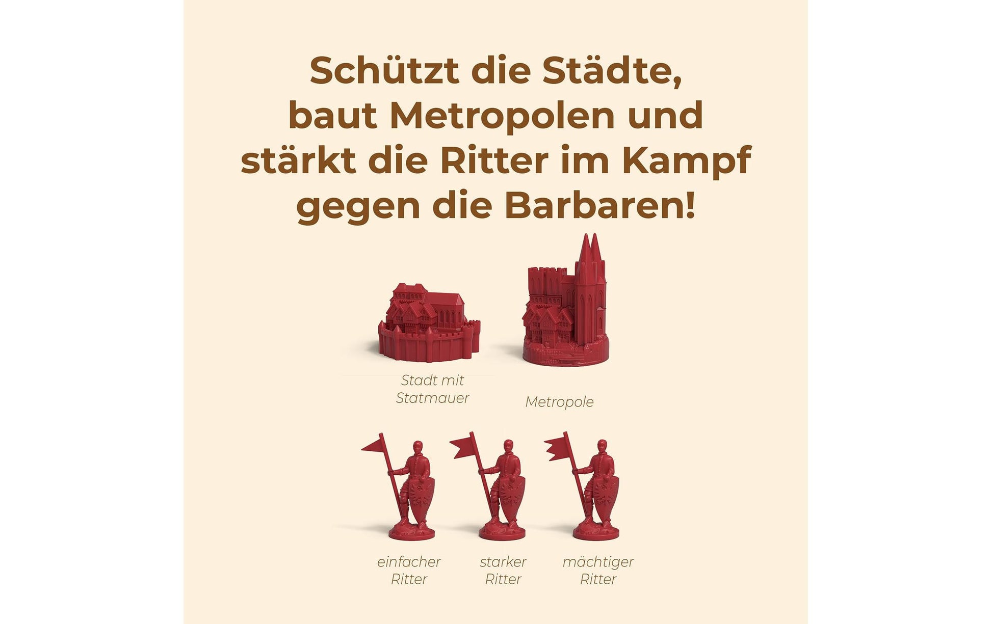 Kosmos CATAN Städte & Ritter – Erweiterung, für CATAN, 3–4 Spieler, ab 12 Jahren, 120 Min, DE