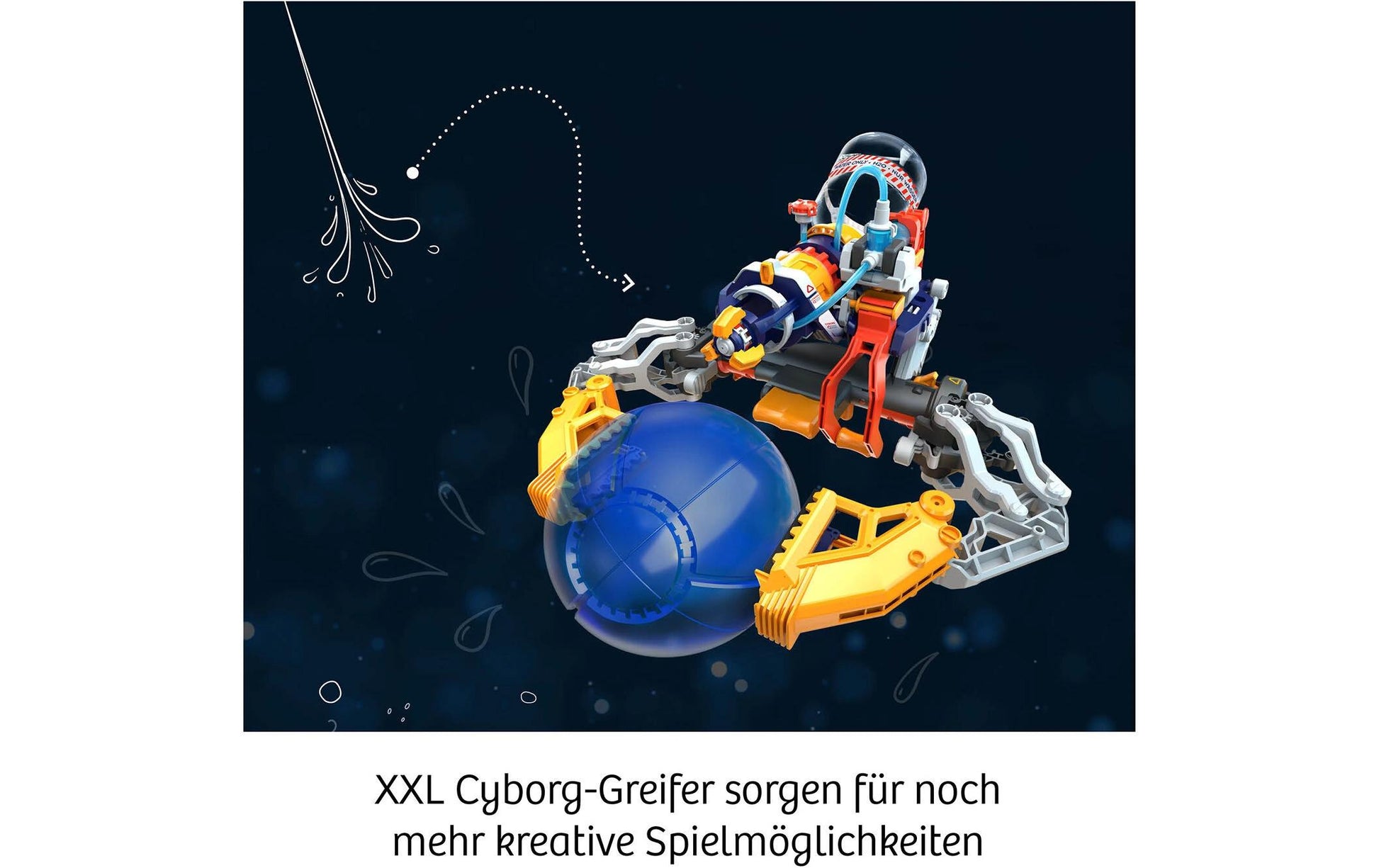 Kosmos Experimentier-Bausatz – Cyborg Water-Blaster, Hydraulik-Bausatz, ab 8 Jahren