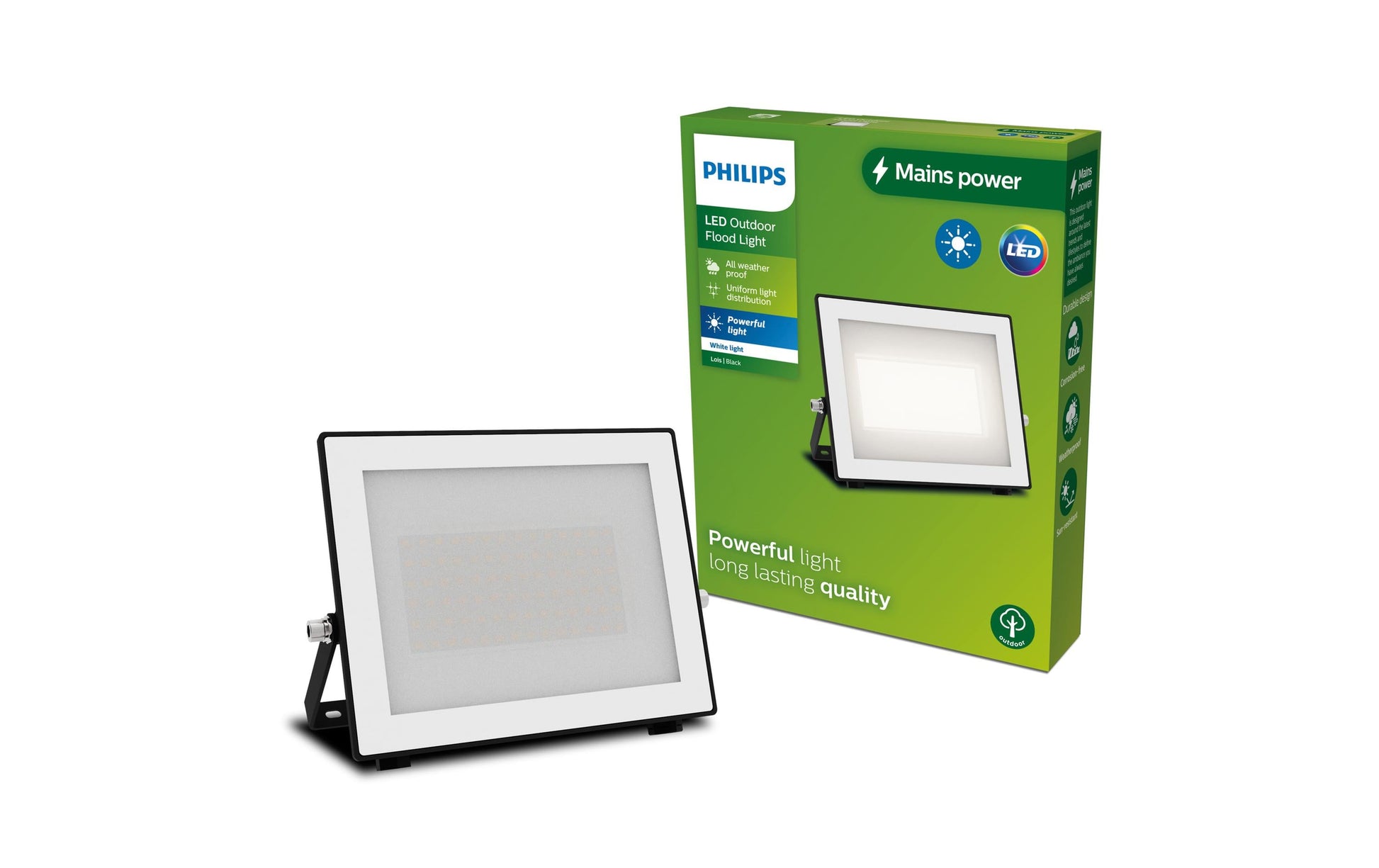 Philips by Signify Philips Aussenwandleuchte – Warmweiss, 3000 K, IP65, Netzbetrieb, schwenkbarer Spotkopf, Schwarz, Aluminium