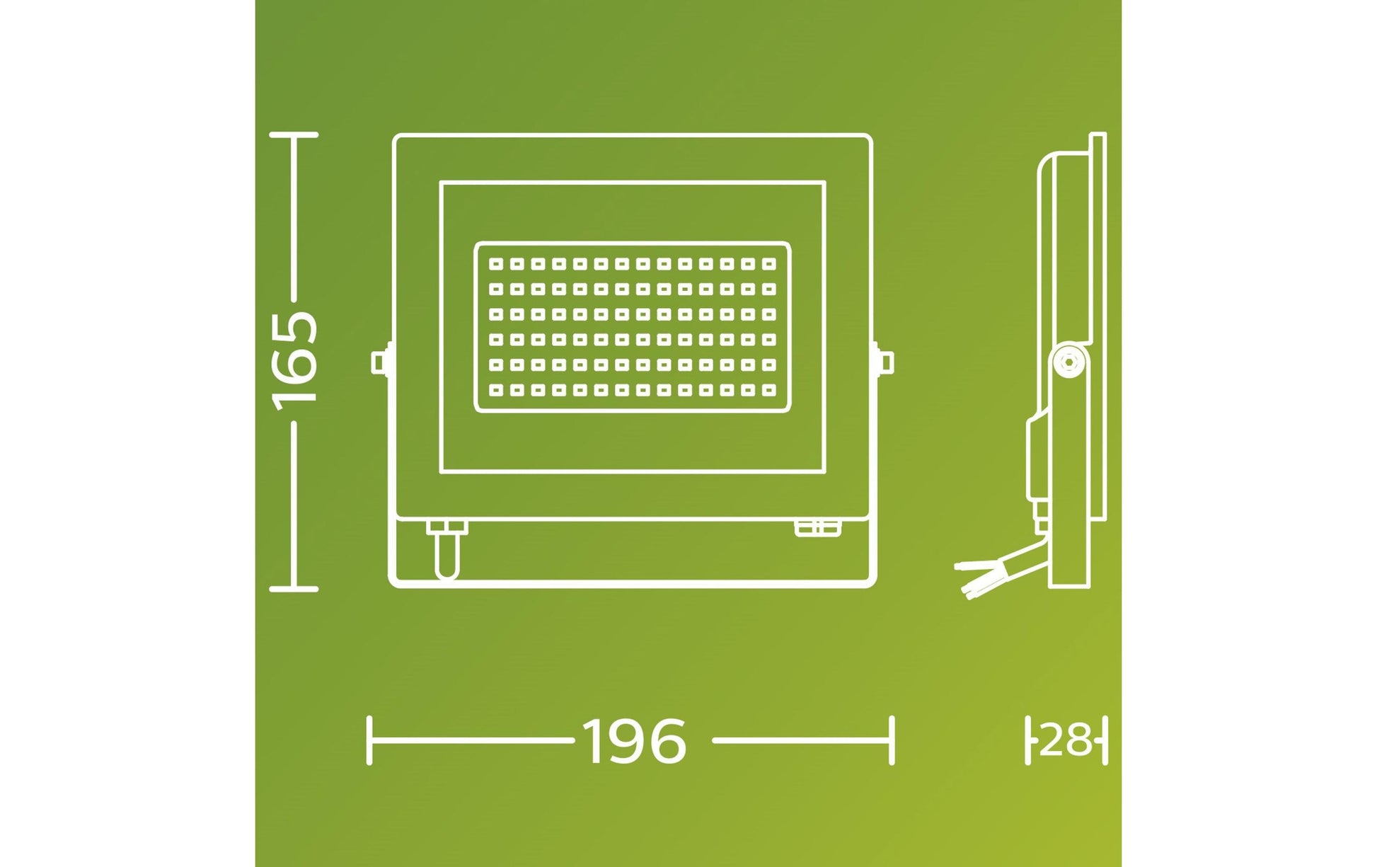 Philips by Signify Philips Aussenwandleuchte – Kaltweiss, 5000 K – IP65 – Netzbetrieb – mit Bewegungsmelder – Schwarz – Aluminium