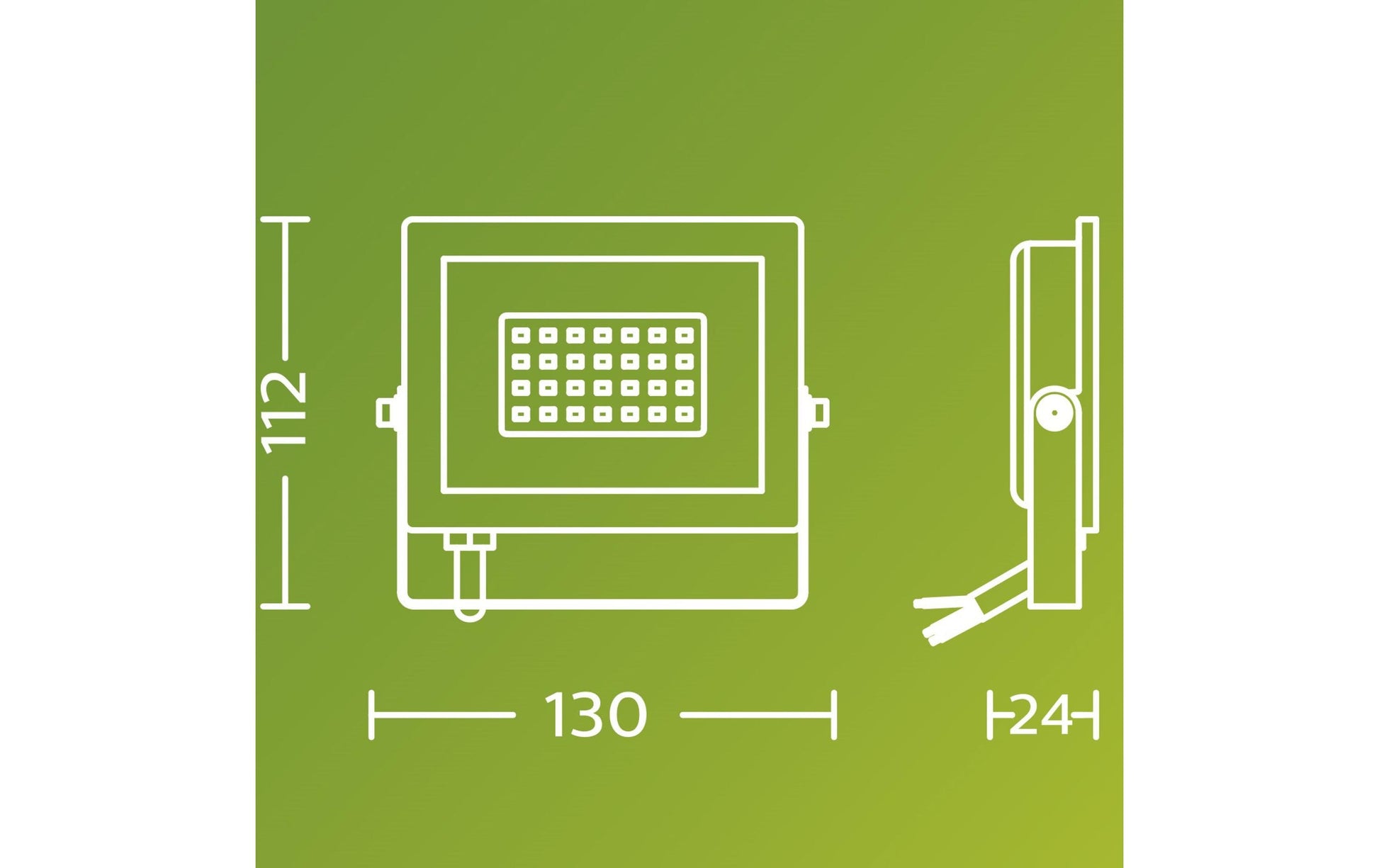 Philips by Signify Philips Aussenwandleuchte Lois – 13×2 cm – 1800 lm, 20 W – Warmweiss, 3000 K – IP65 – Netzbetrieb