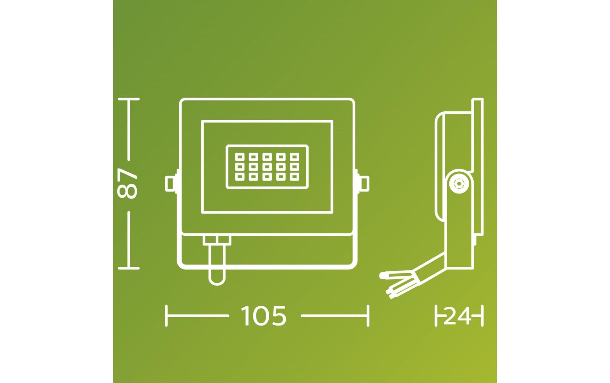 Philips by Signify Philips Aussenwandleuchte – 10 W – Warmweiss, 3000 K – IP65 – Netzbetrieb – Schwenkbar – Schwarz, Aluminium