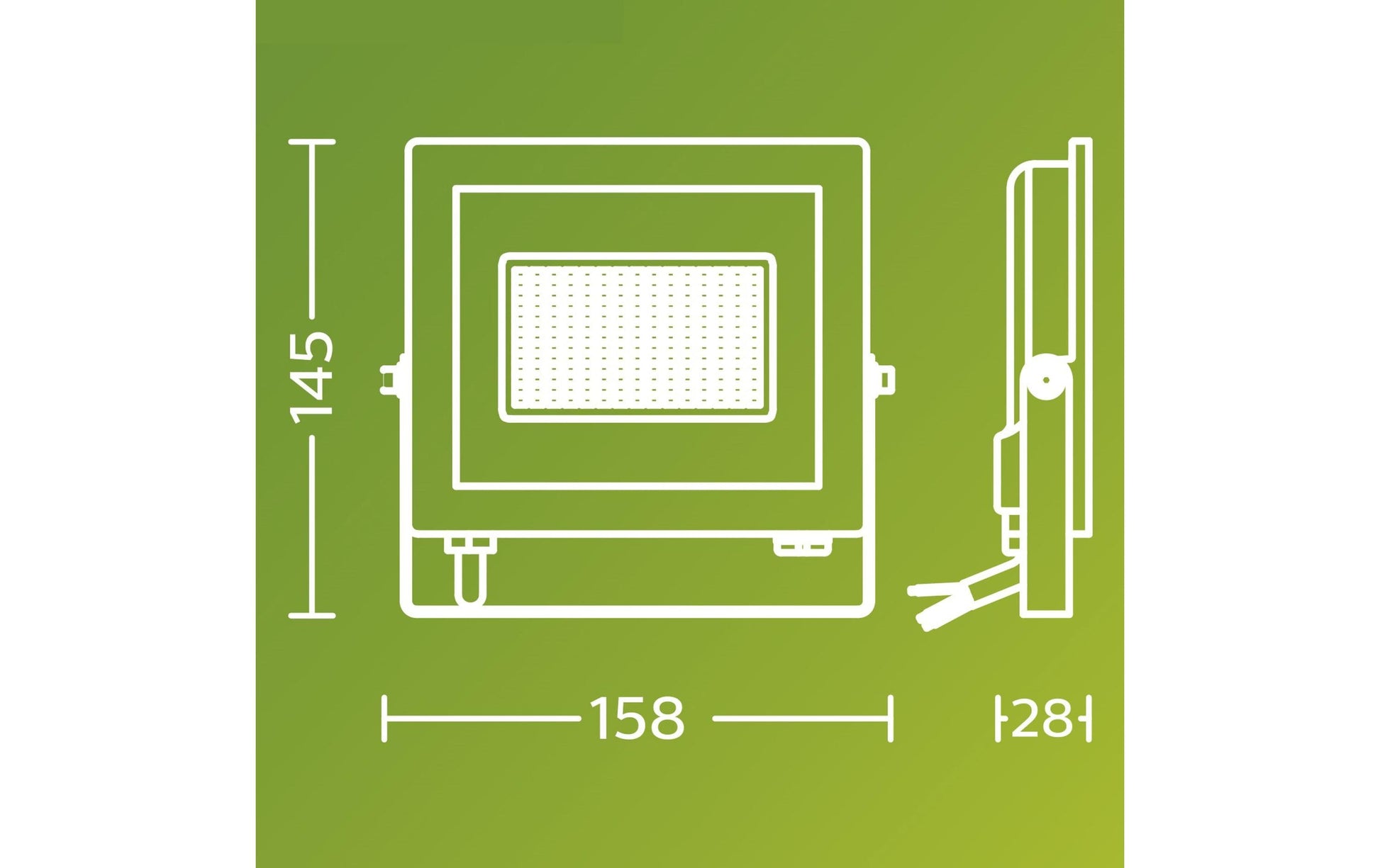 Philips Arbeitsstrahler – 2600 lm, 14 W – Warmweiss, 3000 K – IP65 – Netzbetrieb – Anthrazit, Aluminium