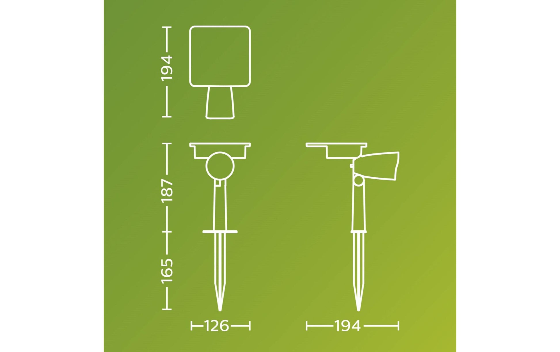 Philips by Signify Philips Aussenwandleuchte – 2700 K – IP44 – Solarbetrieb – mit Bewegungsmelder – Schwarz – Kunststoff