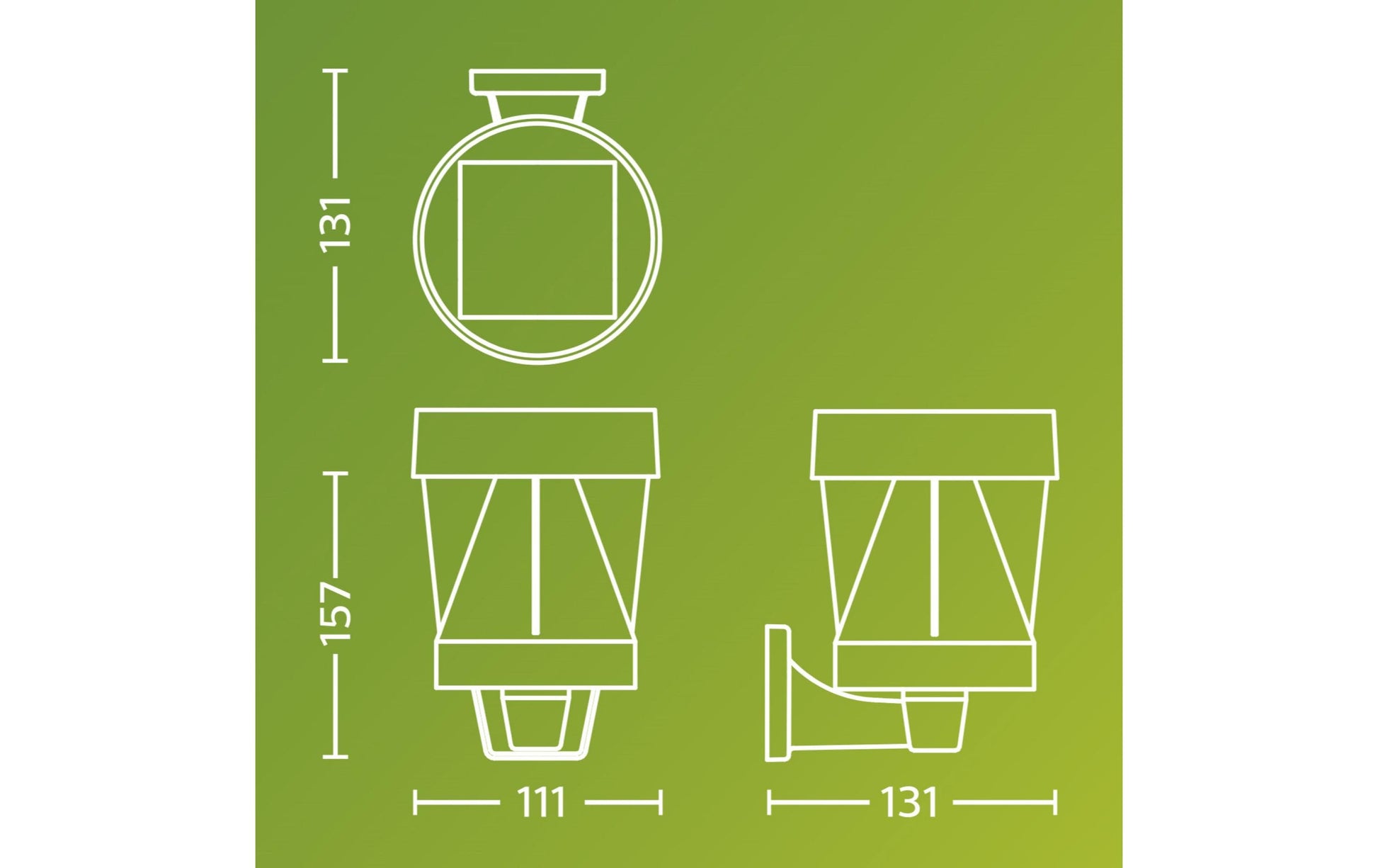 Philips by Signify Philips Aussenwandleuchte – Warmweiss, 2700 K – IP44 – Solarbetrieb – Bewegungsmelder – Schwarz, Kunststoff