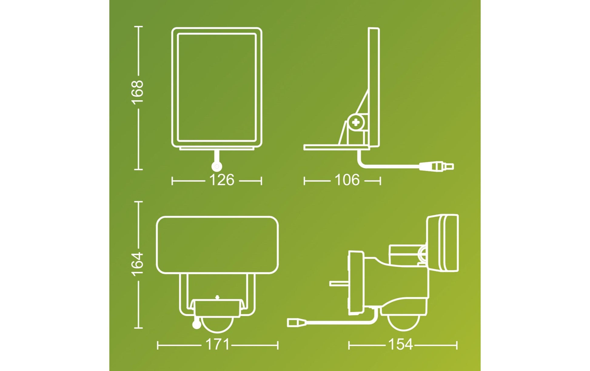 Philips Aussenwandleuchte – Kaltweiss, 5'000 K, IP44, Solarbetrieb, Dämmerungssensor, Weiss, Kunststoff