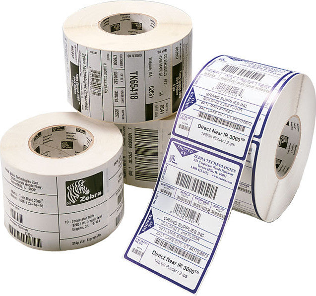 Zebra Z-Select 2000T – Etiketten (Rolle) 57 × 32 mm – Papier, weiss – permanent haftend – Thermotransfer