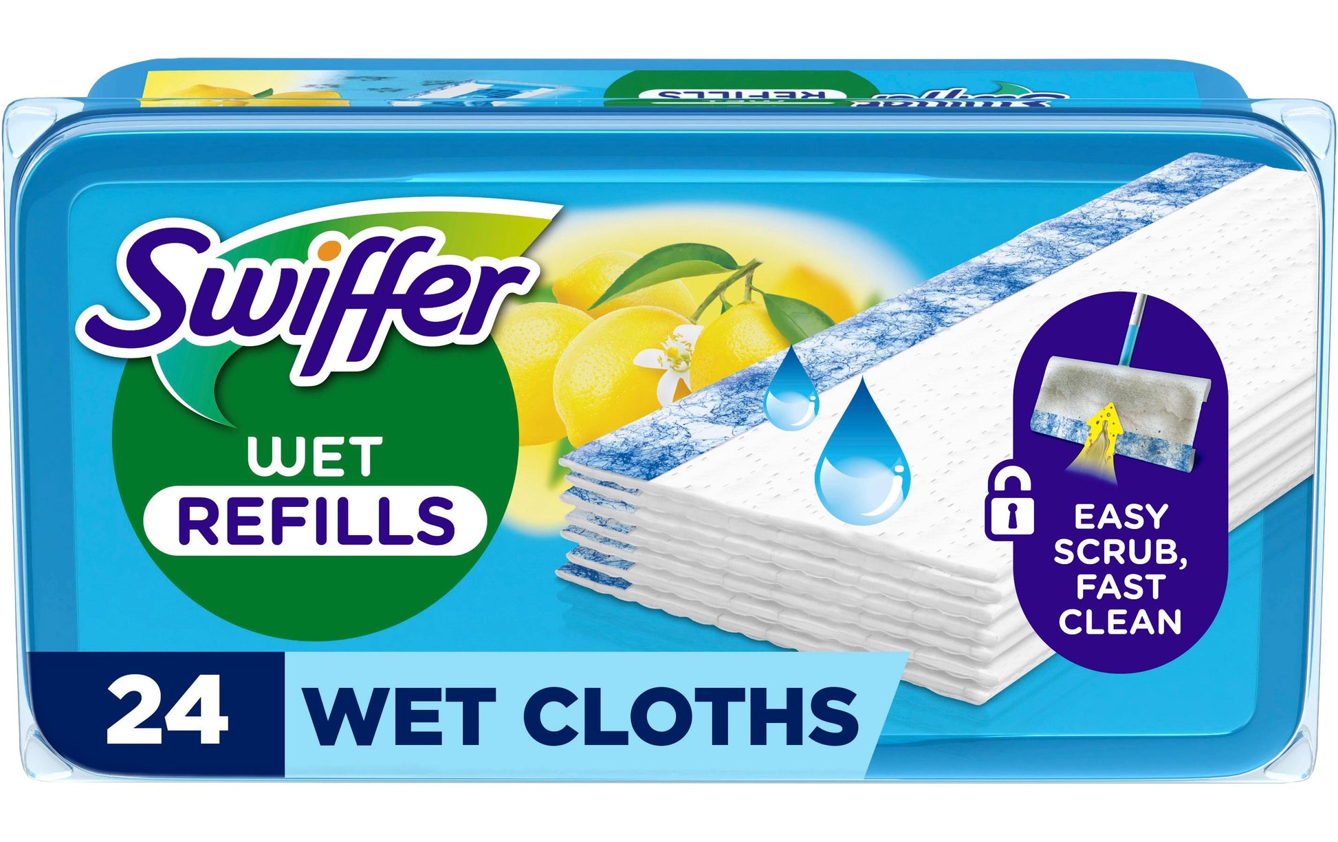 Swiffer Feuchte Bodenwischtücher – Zitrus-Duft – 24 Stk.