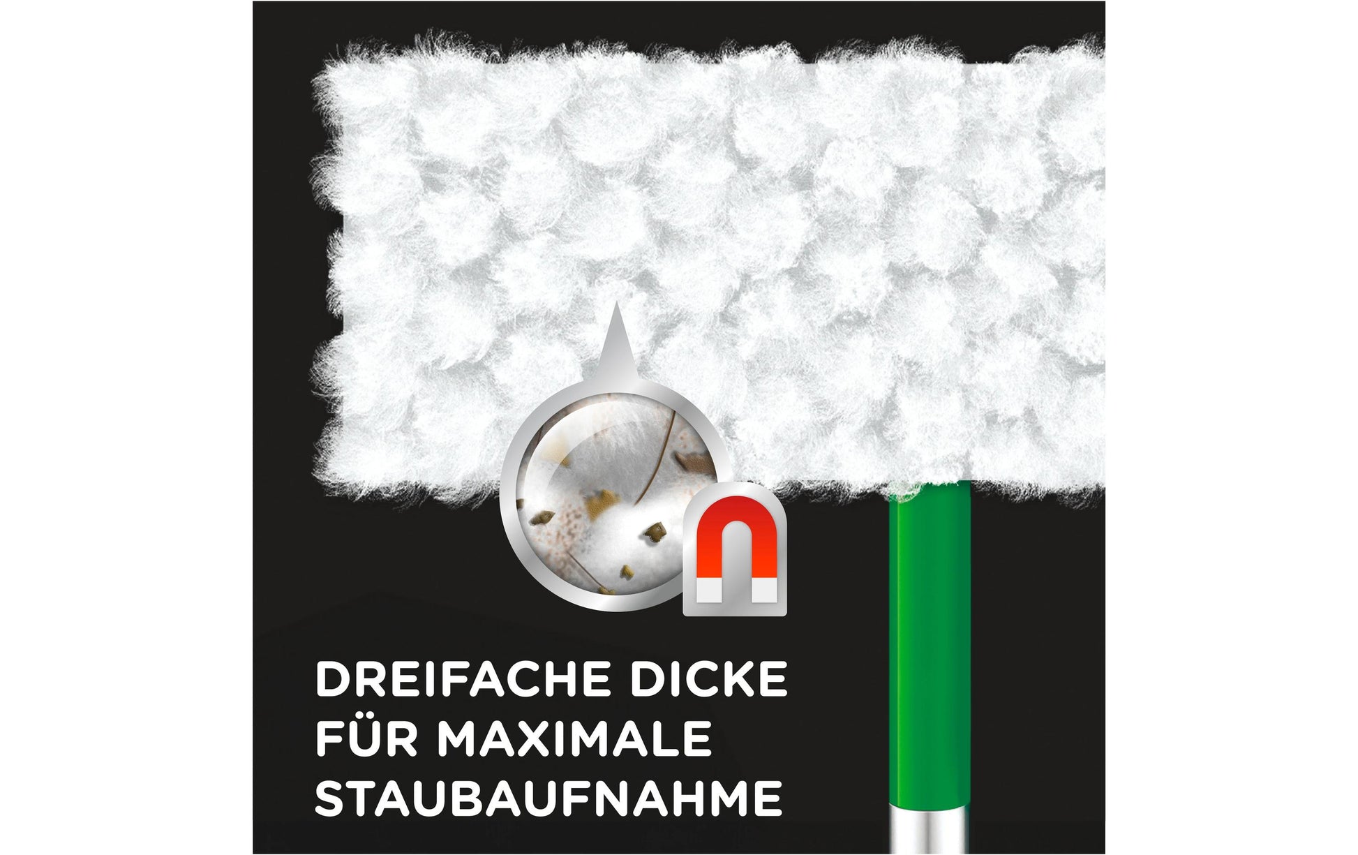 Swiffer Flachwischer Starterset 3D – Mikrofaser – Grün – Bodenstab, 4 Trockentücher, 2 Nasswischtücher