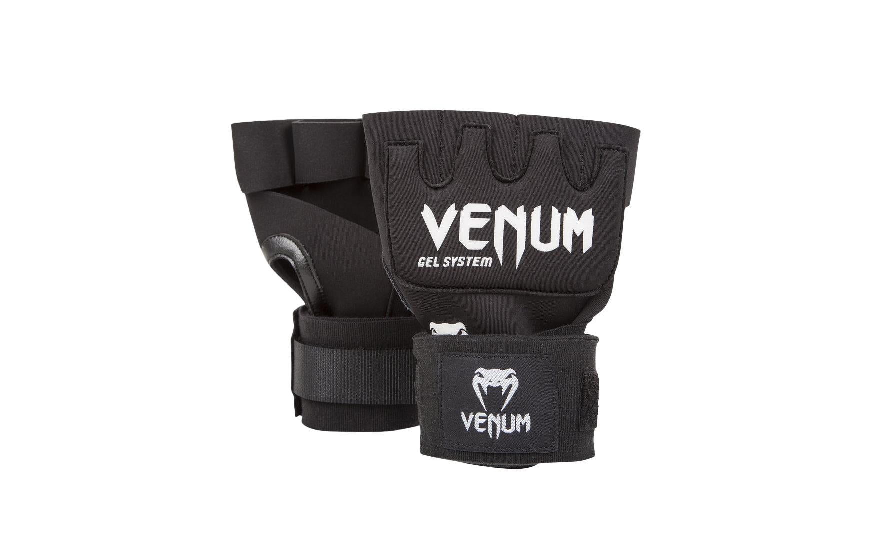 Venum Gel Boxbandagen – Grösse XS, 2 Stück – Spandex, Schwarz, mit Daumenschlaufe