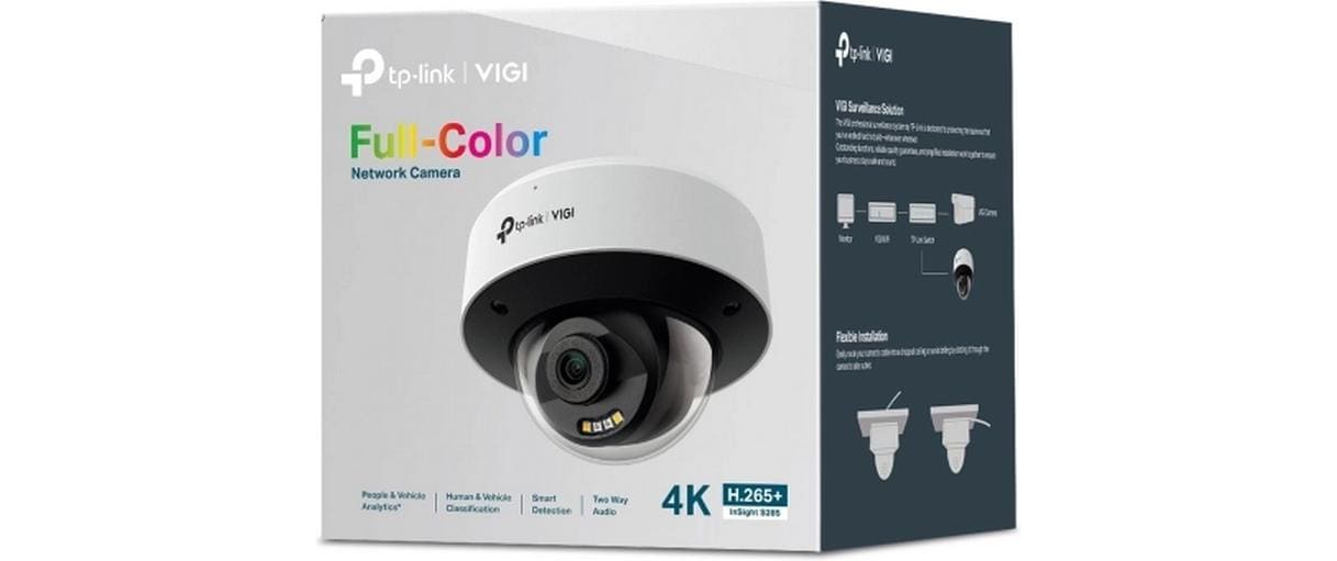TP-Link InSight S285 (4 mm) Netzwerkkamera – 4K, PoE, IP67, Weiss