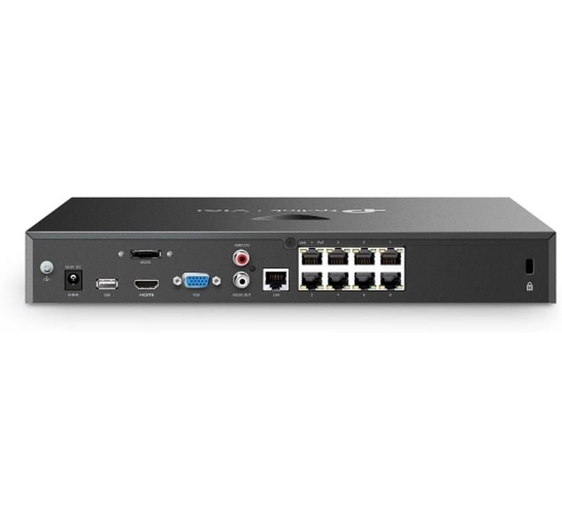 TP-Link VIGI NVR2008H-8MP NVR – 8 Kanäle, PoE, 2 Laufwerksschächte, für ONVIF