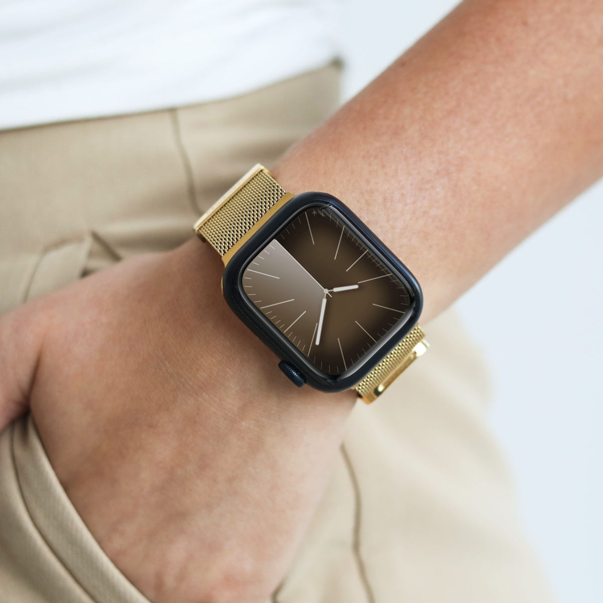 Vonmählen Milanese Loop 2 – Edelstahl Gold, für Apple Watch 40/41/42 mm