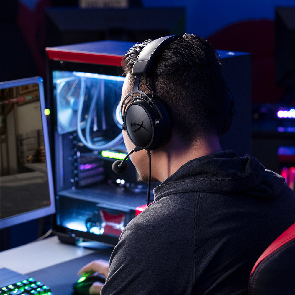 HyperX Cloud Alpha W Gaming-Headset – Over-Ear, Stereo, Kabel + BT, 3,5 mm Klinke, Schwarz/Rot