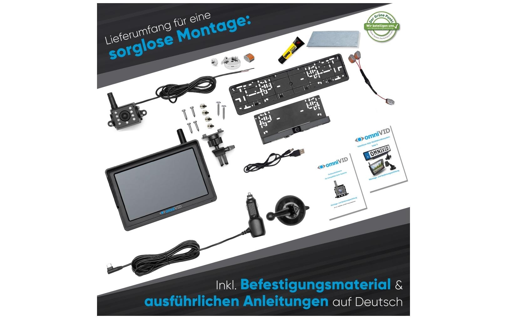 Omnivid Equi-Cam – Rücksichtkamera – Solar – 5er-Set