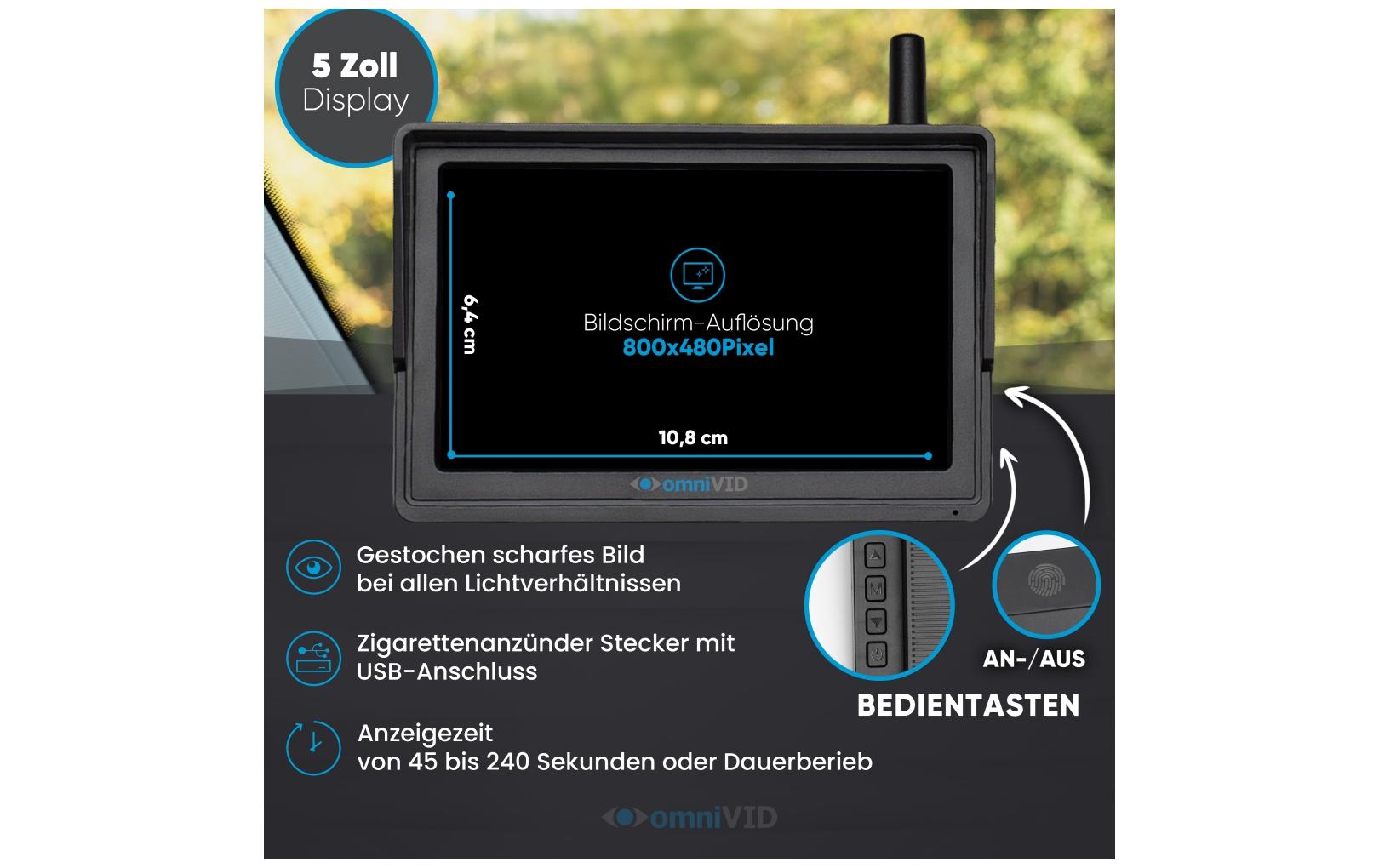 Omnivid Equi-Cam – Rücksichtkamera – Solar – 5er-Set