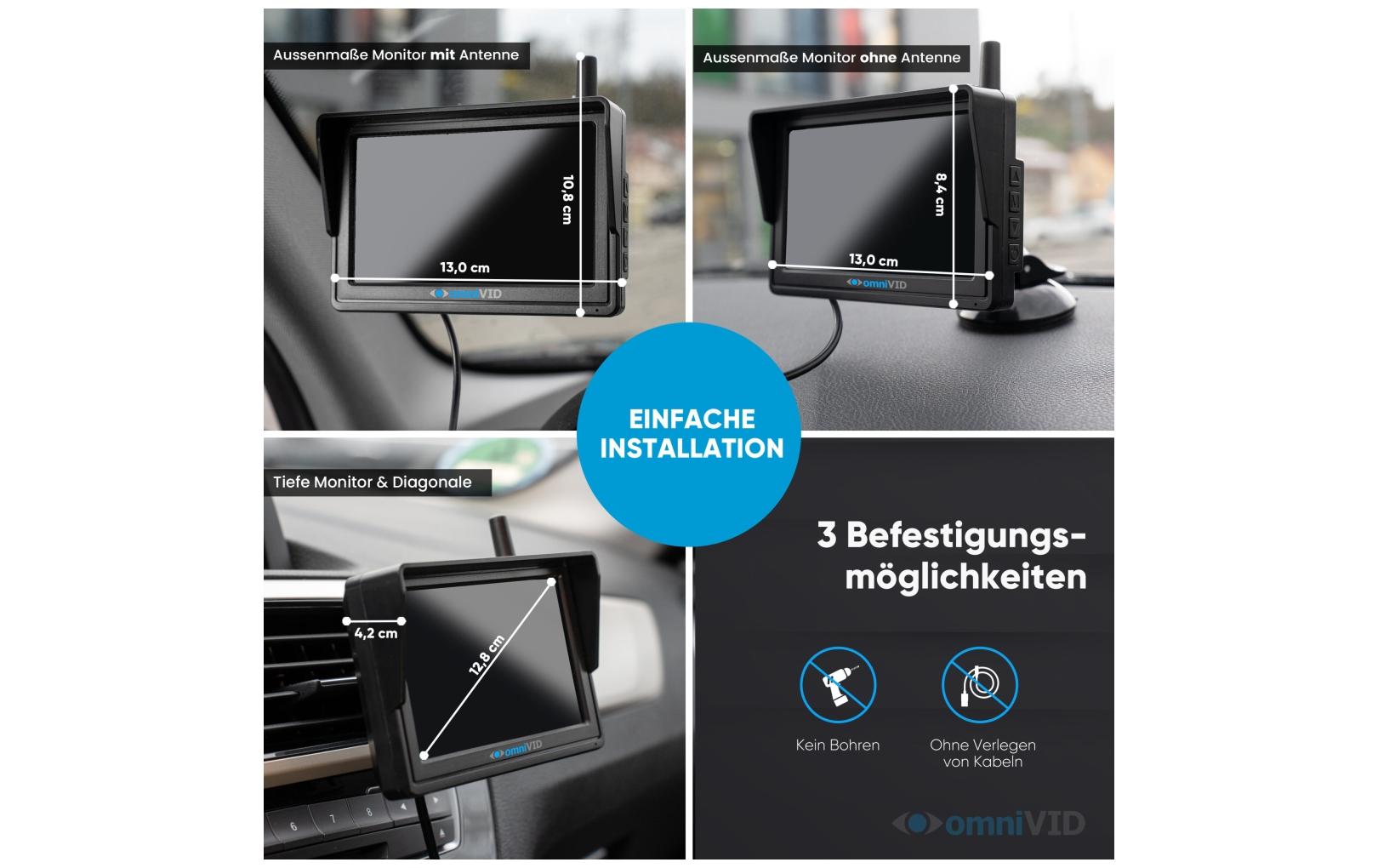 Omnivid Solar 5 DUO Rückfahrkamerasystem – schwarz
