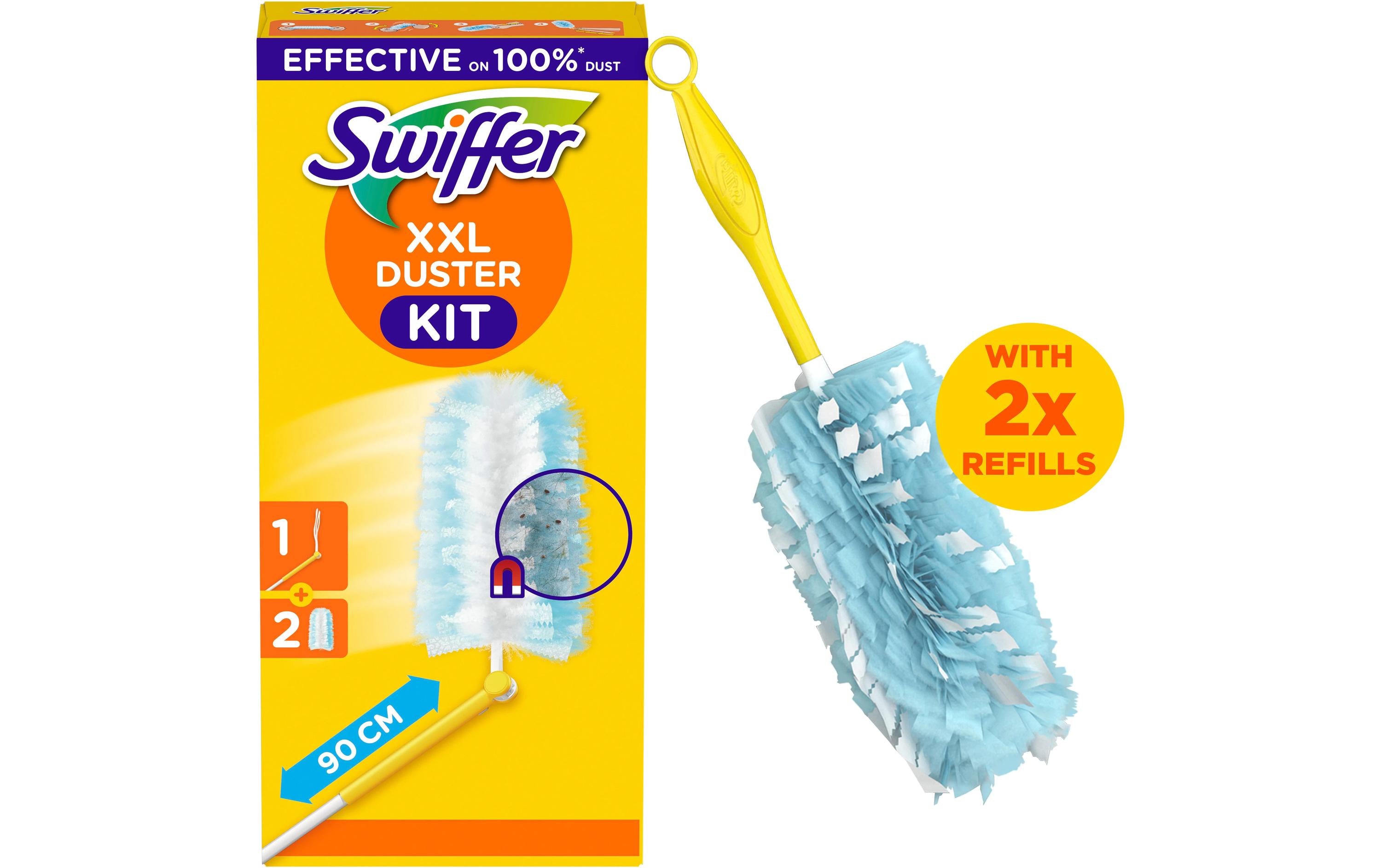 Swiffer Staubmagnet Starterset – Mikrofaser, Blau/Gelb