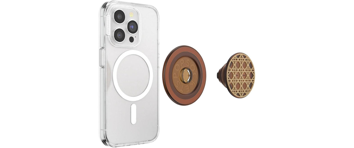 PopSockets Magnethalterung – für universelle Mobiltelefone, Handyhülle, Braun